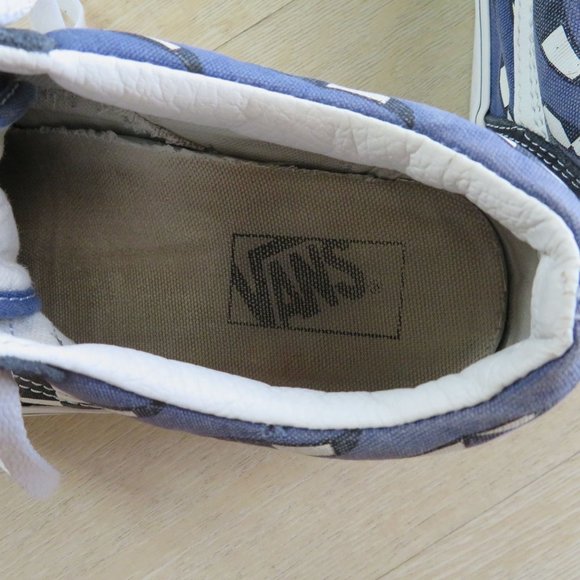 Vans Old Skool Checkerboard Dress Blues White Sneakers Low Top Shoes Mens 7.5 - Picture 12 of 13